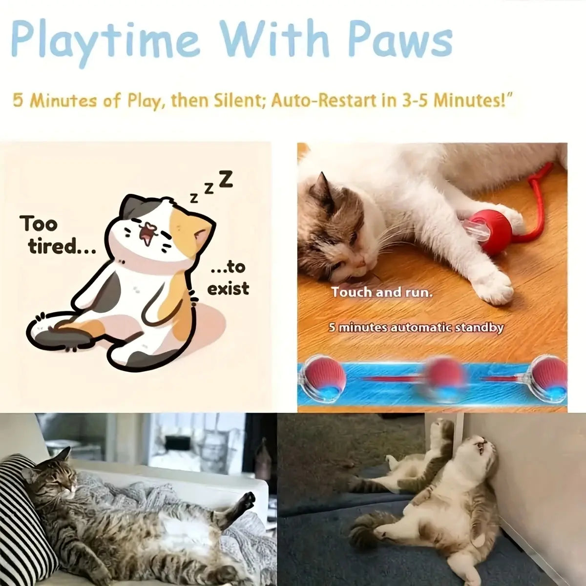 Pelota interactiva para gatos - vista 10