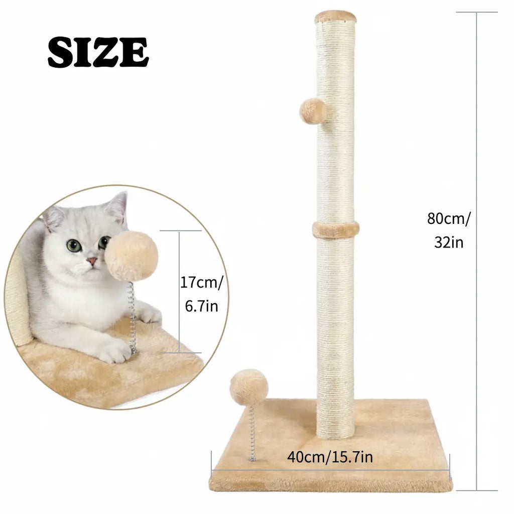 Rascador vertical para gatos con juguete incorporado. - vista 10